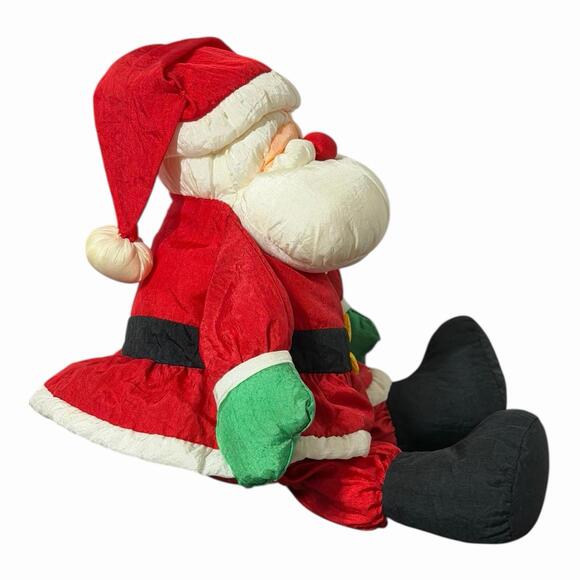 VTG Hallmark Nylon SANTA CLAUS Plush Doll 12” Parachute Style Stuffed Xmas Toy - Picture 2 of 9